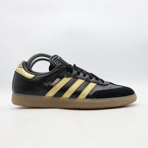 adidas Samba Black with Gold Accents Sneakers